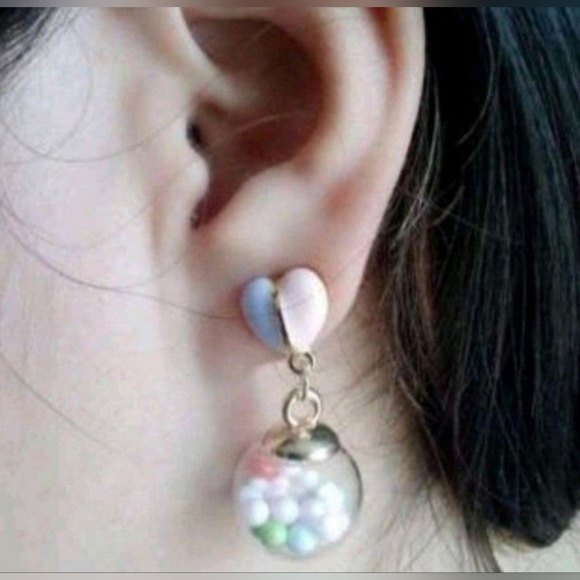 Gumball Candy Dangle Earrings - Picture 2 of 3